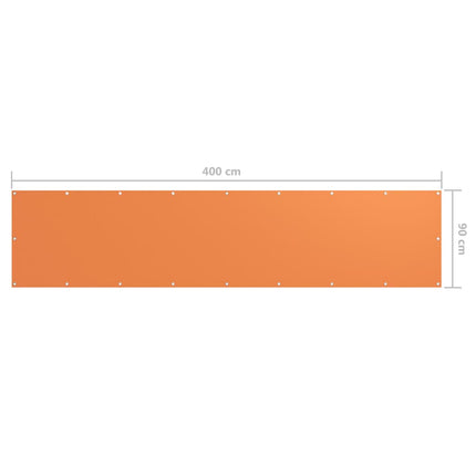 Balkongskärm orange 90x400 cm oxfordtyg