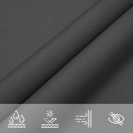 Solsegel oxfordtyg rektangulärt 2x4,5 m antracit