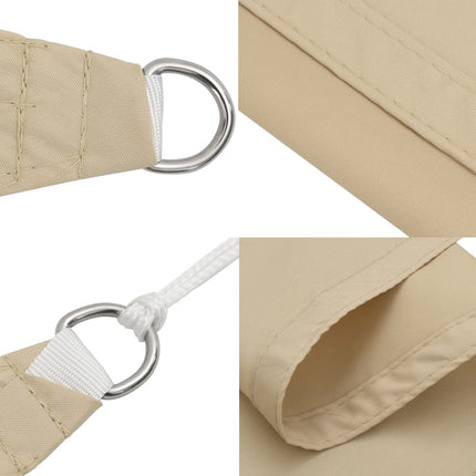 Solsegel oxfordtyg rektangulärt 2,5x4 m beige