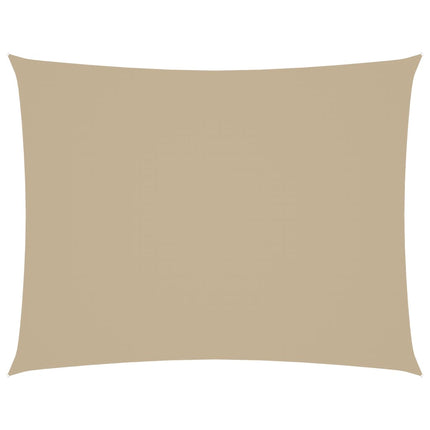 Solsegel oxfordtyg rektangulärt 3,5x5 m beige
