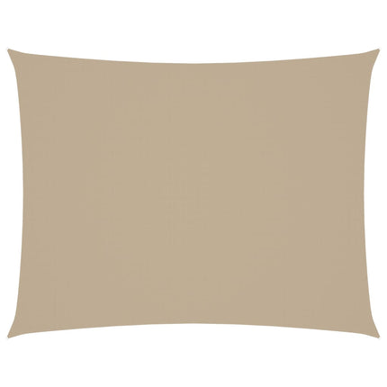 Solsegel oxfordtyg rektangulärt 6x7 m beige