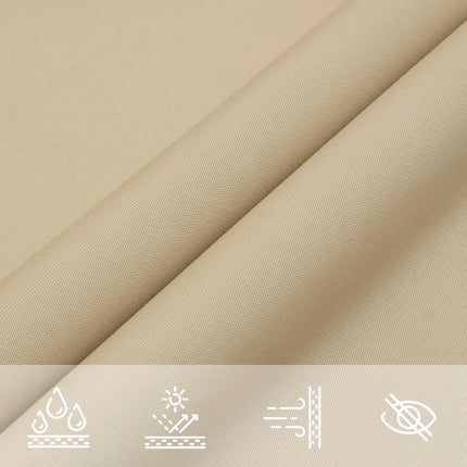 Solsegel Oxfordtyg trekantigt 4,5x4,5x4,5 m beige
