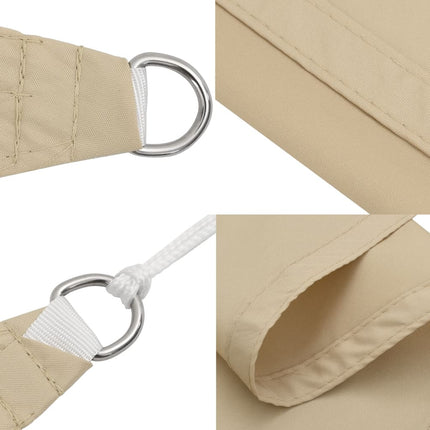 Solsegel oxfordtyg trekantigt 5x6x6 m beige