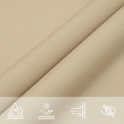 Solsegel oxfordtyg trekantigt 5x6x6 m beige