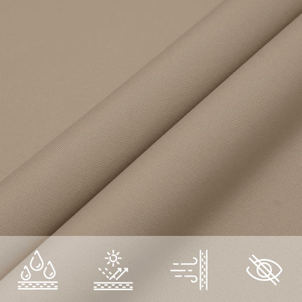 Solsegel oxfordtyg fyrkantigt 3x3 m taupe