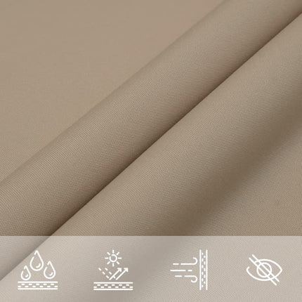 Solsegel oxfordtyg rektangulärt 2x3,5 m taupe