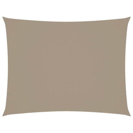 Solsegel oxfordtyg rektangulärt 3,5x5 m taupe