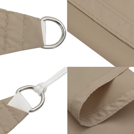 Solsegel oxfordtyg rektangulärt 5x8 m taupe