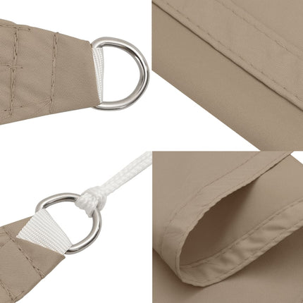 Solsegel oxfordtyg trekantigt 3x3x4,24 m taupe