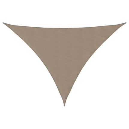 Solsegel oxfordtyg trekantigt 3,5x3,5x4,9 m taupe