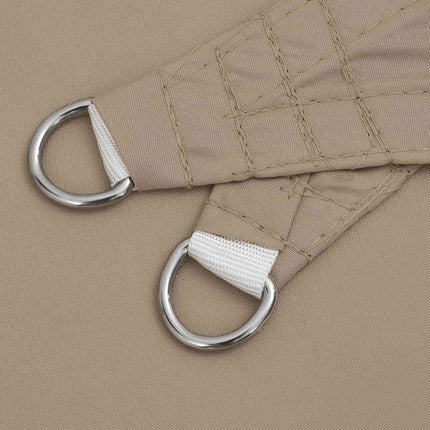 Solsegel oxfordtyg trekantigt 3,5x3,5x4,9 m taupe