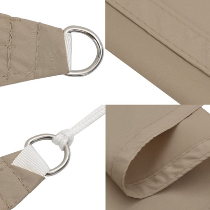 Solsegel oxfordtyg trekantigt 4x4x4 m taupe