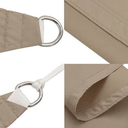 Solsegel Oxfordtyg trekantigt 4,5x4,5x4,5 m taupe