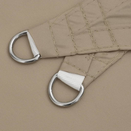 Solsegel Oxfordtyg trekantigt 4x5x5 m taupe