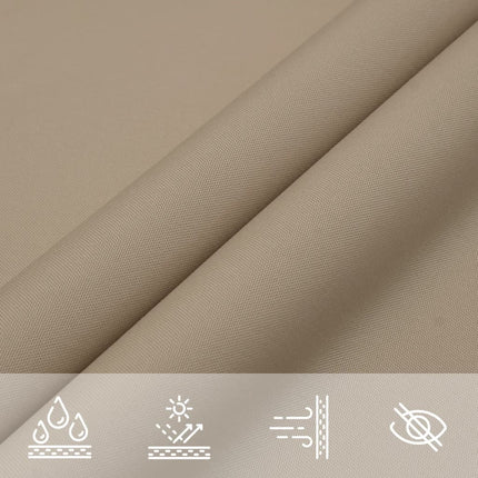 Solsegel Oxfordtyg trekantigt 4x5x5 m taupe