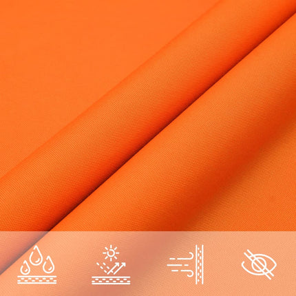 Solsegel oxfordtyg fyrkantigt 5x5 m orange