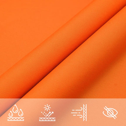 Solsegel oxfordtyg rektangulärt 6x7 m orange