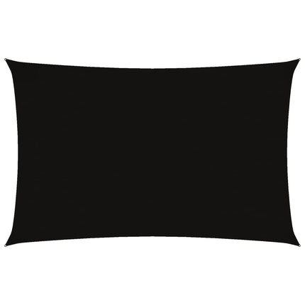 Solsegel oxfordtyg rektangulärt 2,5x5 m svart