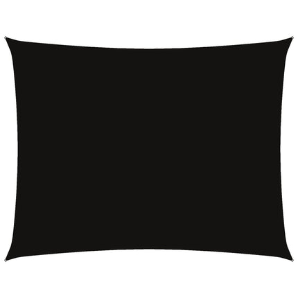 Solsegel oxfordtyg rektangulärt 6x8 m svart