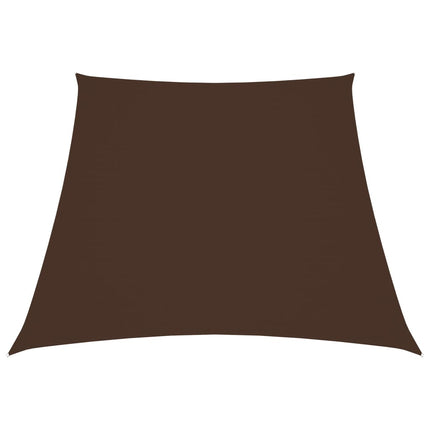 Solsegel oxfordtyg trapets 2/4x3 m brun