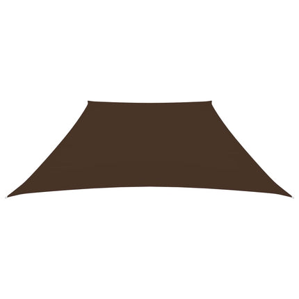 Solsegel oxfordtyg trapets 2/4x3 m brun
