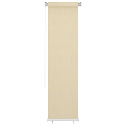 Rullgardin utomhus gräddvit 65(B)x230(H) cm HDPE