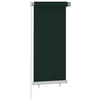 Rullgardin utomhus 65 (B) x 140 (H) cm mörkgrön HDPE