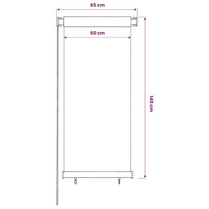 Rullgardin utomhus 65 (B) x 140 (H) cm mörkgrön HDPE