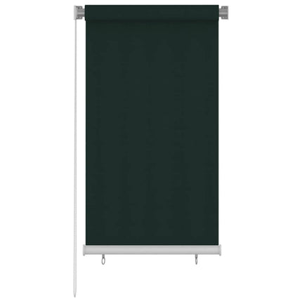 Rullgardin utomhus 85 (B) x 140 (H) cm mörkgrön HDPE