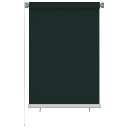 Rullgardin utomhus 105 (B) x 140 (H) cm mörkgrön HDPE