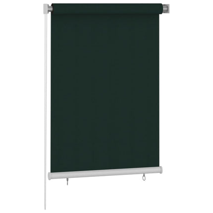 Rullgardin utomhus 105 (B) x 140 (H) cm mörkgrön HDPE