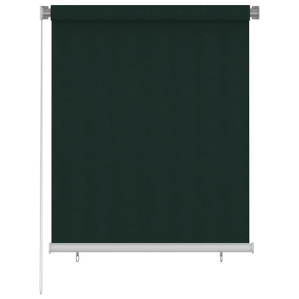 Rullgardin utomhus 125 (B) x 140 (H) cm mörkgrön HDPE