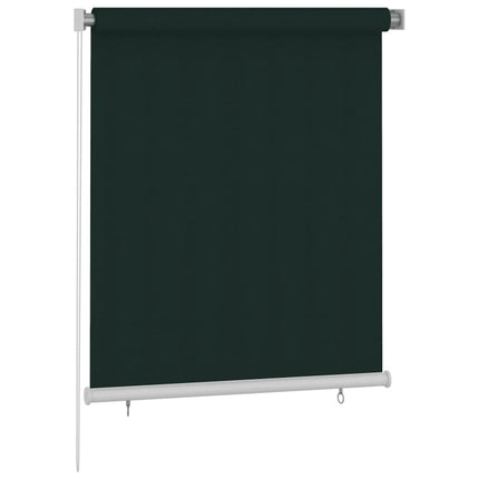 Rullgardin utomhus 125 (B) x 140 (H) cm mörkgrön HDPE