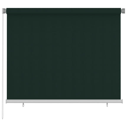 Rullgardin utomhus 185 (B) x 140 (H) cm mörkgrön HDPE