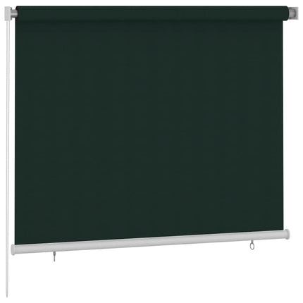 Rullgardin utomhus 185 (B) x 140 (H) cm mörkgrön HDPE