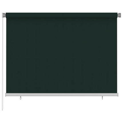 Rullgardin utomhus 205 (B) x 140 (H) cm mörkgrön HDPE