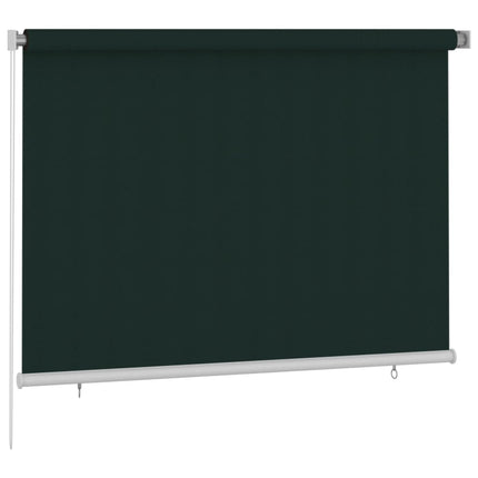 Rullgardin utomhus 205 (B) x 140 (H) cm mörkgrön HDPE