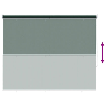 Rullgardin utomhus 205 (B) x 140 (H) cm mörkgrön HDPE