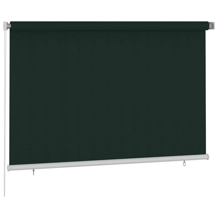 Rullgardin utomhus 225 (B) x 140 (H) cm mörkgrön HDPE