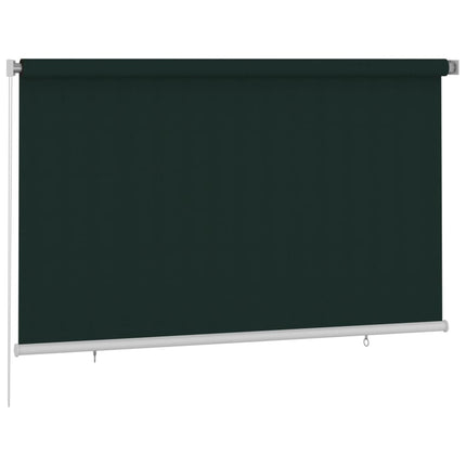 Rullgardin utomhus 245 (B) x 140 (H) cm mörkgrön HDPE