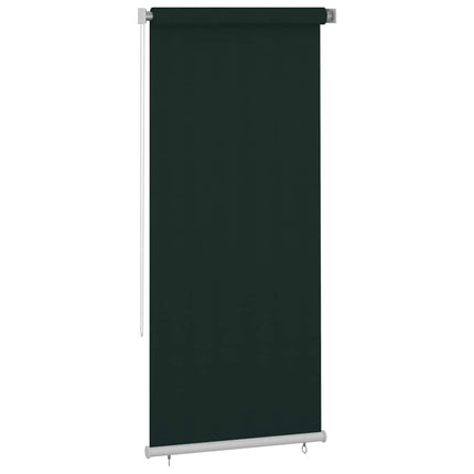Rullgardin utomhus 105 (B) x 230 (H) cm mörkgrön HDPE