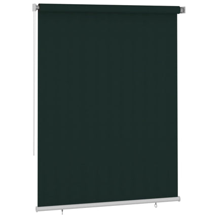 Rullgardin utomhus 185 (B) x 230 (H) cm mörkgrön HDPE