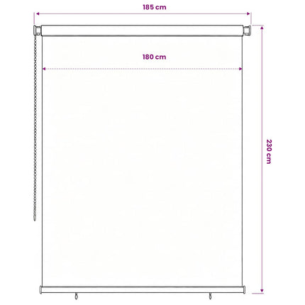 Rullgardin utomhus 185 (B) x 230 (H) cm mörkgrön HDPE