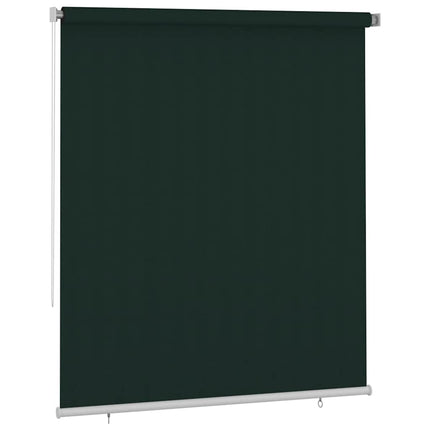 Rullgardin utomhus 205 (B) x 230 (H) cm mörkgrön HDPE