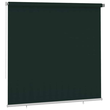 Rullgardin utomhus 245 (B) x 230 (H) cm mörkgrön HDPE