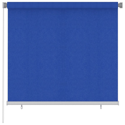 Rullgardin utomhus 165 (B) x 140 (H) cm blå HDPE