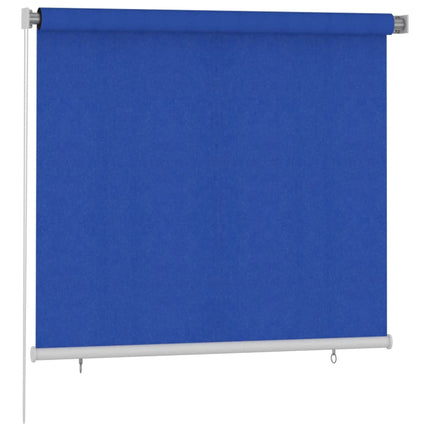 Rullgardin utomhus 165 (B) x 140 (H) cm blå HDPE