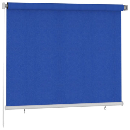 Rullgardin utomhus 185 (B) x 140 (H) cm blå HDPE