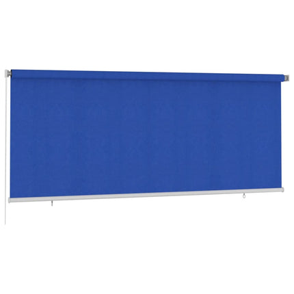 Rullgardin utomhus 355 (B) x 140 (H) cm blå HDPE
