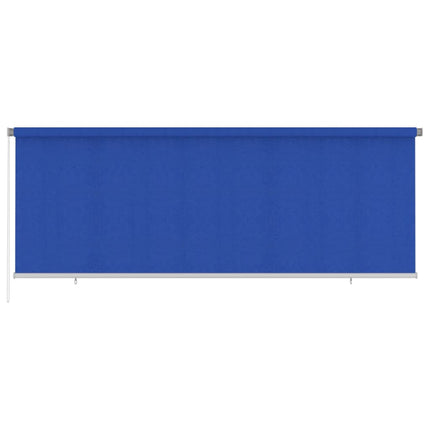 Rullgardin utomhus 405 (B) x 140 (H) cm blå HDPE